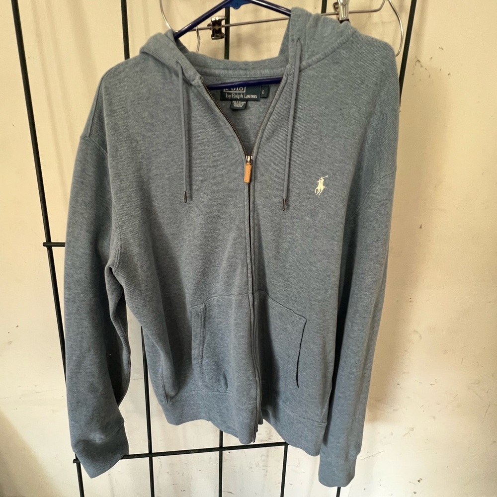 Ralph Lauren Men's Blue Zip-Up Hoodie